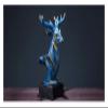 ALDEPO Sculpture Tabletop Ornaments Living Room TV Deer Head Figurine,Wild Animal Bust Statue Abstract Deer Resin Crafts Fashion Decor view 4