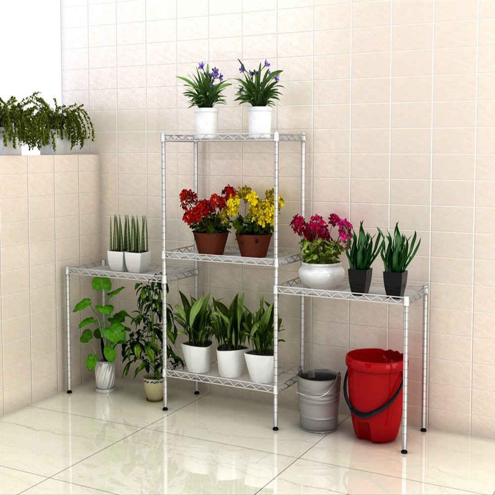 Adjustable Storage Shelf Storage Rack Shelving Storage Shelves 21.25 x 11.42 x 59.06 for Pantry Closet Kitchen Laundry Silver