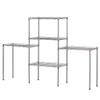 Adjustable Storage Shelf Storage Rack Shelving Storage Shelves 21.25 x 11.42 x 59.06 for Pantry Closet Kitchen Laundry Silver view 3