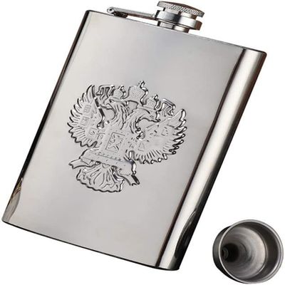 GIENEX Flask 8 oz Engraved Flask with Funnel & Set Leak Proof Portable Size with Gift for Wine Lover Stainless Steel Portable Vodka Jug Pocket Flask Outdoor Camping Whisky Flagon