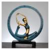 ALDEPO Sculpture Tabletop Ornaments Living Room TV Abstract Art Resin Yoga Pose Statue Yoga Lady Figurines Yoga Studio Ornament (Color : Christmas Reindeer -Style5) view 1