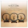 ALDEPO Sculpture Tabletop Ornaments Living Room TV Abstract Art Resin Yoga Pose Statue Yoga Lady Figurines Yoga Studio Ornament (Color : Christmas Reindeer -Style5) view 2