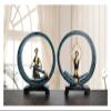ALDEPO Sculpture Tabletop Ornaments Living Room TV Abstract Art Resin Yoga Pose Statue Yoga Lady Figurines Yoga Studio Ornament (Color : Christmas Reindeer -Style5) view 3