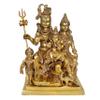 Aakrati Devyom Brass Shiva Parvati Shiv Parivar Shankar Bhagwan Ganesh Family Murti Idol Statue Sculpture Multicolor Home Decor Height 15 Inches view 1