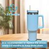 6 Pack Replacement Straw for Stanley Adventure Quencher 40 oz 30 oz Cup Tumbler, Reusable Straws for Stanley 40 oz & Simple Modern Tumbler with Handle, with Cleaning Brush for Stanley Cup Accessories view 4