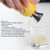 304 Stainless Steel Manual Lemon Juicer, Silver, Trumpet Shaped Pouring Nozzle, Compact Hand Squeezer view 4