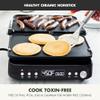 GreenPan 6-in-1 Multifunction Removable Plate Indoor Grill & Electric Griddle, Diamond Infused PFAS Free Ceramic Nonstick Reversible Plates, Opens Flat, Adjustable Temp, Panini Press, Black view 2