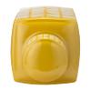 16" Square Jar with Lid - Ceramic Yellow and White Retro Geometric Design Stoneware - Decorative Jar for Home or Office Accent view 4