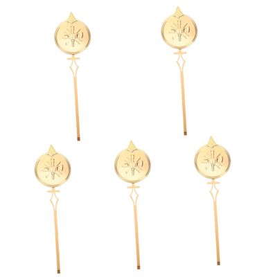 DECHOUS 5pcs Wall Clock Pendulum Replacement Metal Pendulum Part for Clock Accessories and for Birthdays and Weddings