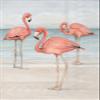 Tropical Flamingo Trio on Beach Guest Towels 32 Count - Decorative Paper Napkins for Buffet Kitchen or Bathroom Fingertip Hand Towels view 1