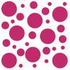 Polka Dot Wall Decals - 120 Assorted Dot Stickers - Girls Room Wall Decor Stickers, Wall Dots, Vinyl Circle Peel & Stick Playroom, Kids Room, Baby Nursery Toddler Bedroom Decoration (Pink) view 1