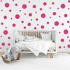 Polka Dot Wall Decals - 120 Assorted Dot Stickers - Girls Room Wall Decor Stickers, Wall Dots, Vinyl Circle Peel & Stick Playroom, Kids Room, Baby Nursery Toddler Bedroom Decoration (Pink) view 2