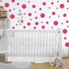 Polka Dot Wall Decals - 120 Assorted Dot Stickers - Girls Room Wall Decor Stickers, Wall Dots, Vinyl Circle Peel & Stick Playroom, Kids Room, Baby Nursery Toddler Bedroom Decoration (Pink) view 4
