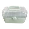 KICHOUSE Large Capacity Multi-layer Medicine Box with Handle for Family Use Portable Storage Case for Home Office and Travel Smooth Opening for Easy Access to Medications view 1