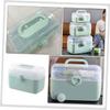 KICHOUSE Large Capacity Multi-layer Medicine Box with Handle for Family Use Portable Storage Case for Home Office and Travel Smooth Opening for Easy Access to Medications view 3