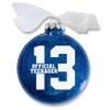 13 Official Teenager Christmas Ornament, 13th Birthday Gift for Teen Boy or Girl, Turning Thirteen Years Old Keepsake, Sparkly Glittered Bauble with White Organza Bow (No Year) view 1