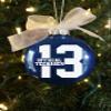 13 Official Teenager Christmas Ornament, 13th Birthday Gift for Teen Boy or Girl, Turning Thirteen Years Old Keepsake, Sparkly Glittered Bauble with White Organza Bow (No Year) view 2