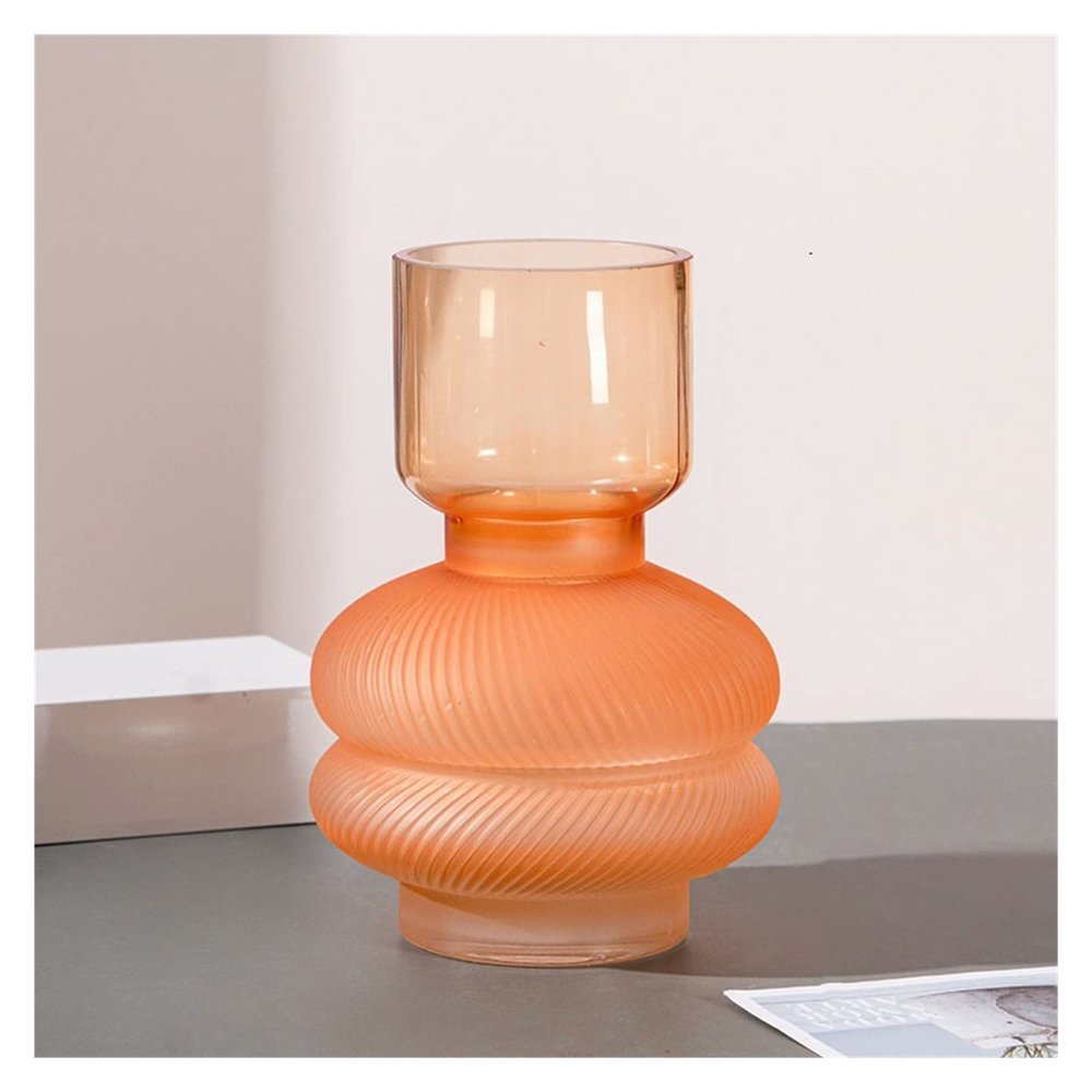 DYPASA Dry Flower Arrangement Glass Vase Flower Arrangement Hydroponics Ball Glass Flower Ware Home Living Room Decor Tabletop Vase Bottle Flower Vase (Color : 1)
