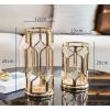 Home vase Luxury Golden Vase Metal Glass Flower Vase Minimalism Style Modern Table Shelf Home Decor for Bedroom Living Room Wedding Decor Decorative Vase (Size : L-Vase only) view 2