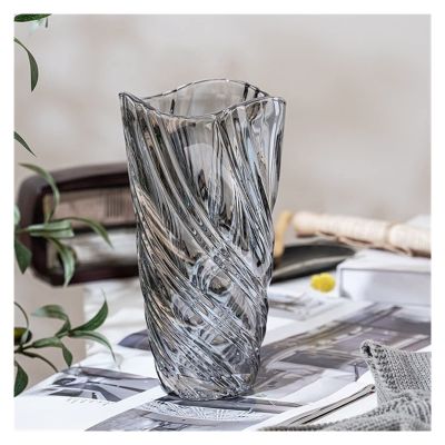 Dry Flower Arrangement Modern Luxury Vase Design Mushroom Crystal Flower Hydroponics Glass Vase Aesthetic Black Decoration Salon Aesthetic Room Decor Flower Vase (Color : 2)