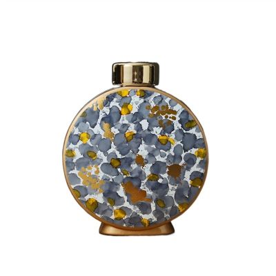 Home vase Flower Texture Ceramic Vase Classical Vases Flower Pot Floral Desk Decoration Storage Jar with Cover Vintage Home Decor Decorative Vase (Color : A Small)