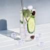 100 Pack Reusable Ice Cube for Drinks, Clear Round Shape Plastic ice Cubes Without Diluting BPA Free, Refreezable Ice Cubes for Coffee, Wine, Whiskey, Cocktails (Transparent) view 2