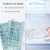 100 Pack Reusable Ice Cube for Drinks, Clear Round Shape Plastic ice Cubes Without Diluting BPA Free, Refreezable Ice Cubes for Coffee, Wine, Whiskey, Cocktails (Transparent) view 3