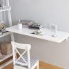ALFAAL Wall-Mounted Table Folding Floating Desk Home Folding Table Wall Desk with Brackets- Waterproof/Space-Saving- Easy to Install (Color : White, Size : 100X40cm) view 2