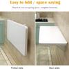ALFAAL Wall-Mounted Table Folding Floating Desk Home Folding Table Wall Desk with Brackets- Waterproof/Space-Saving- Easy to Install (Color : White, Size : 100X40cm) view 3