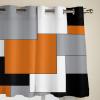 XIANGPEIFBH Orange Black Grey Abstract Window Curtains for Living Room Bedroom Kitchen Window Treatments Home Decor Drapes 46(W) x(H) 54in/118x138cmx2pcs view 4