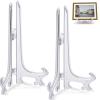Funzhan 9 Inch Clear Acrylic Plate Stands for Display Holders 2pcs view 1
