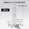 Funzhan 9 Inch Clear Acrylic Plate Stands for Display Holders 2pcs view 2