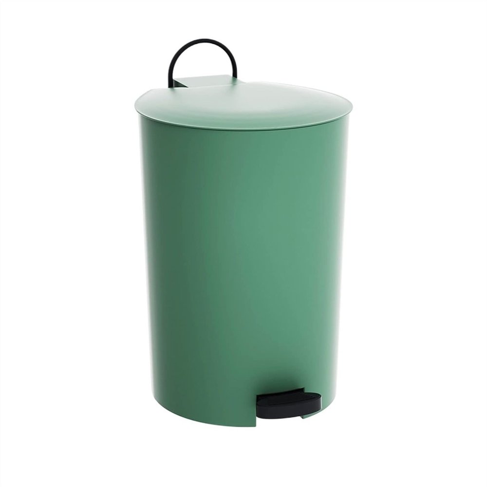 BONAD Kitchen Garbage Can Trash Can with Lid Pedal Mute Slow Down Household Living Room Bathroom Simple Creative Trash Can Wastebasket