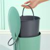 BONAD Kitchen Garbage Can Trash Can with Lid Pedal Mute Slow Down Household Living Room Bathroom Simple Creative Trash Can Wastebasket view 3