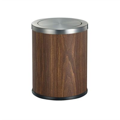 BONAD Kitchen Garbage Can 10L/12L Thickened Stainless Steel Trash Can Household Round with Lid Trash Can Living Room Bedroom Toilet Large-Capacity Trash Can Wastebasket (Size : 10L)