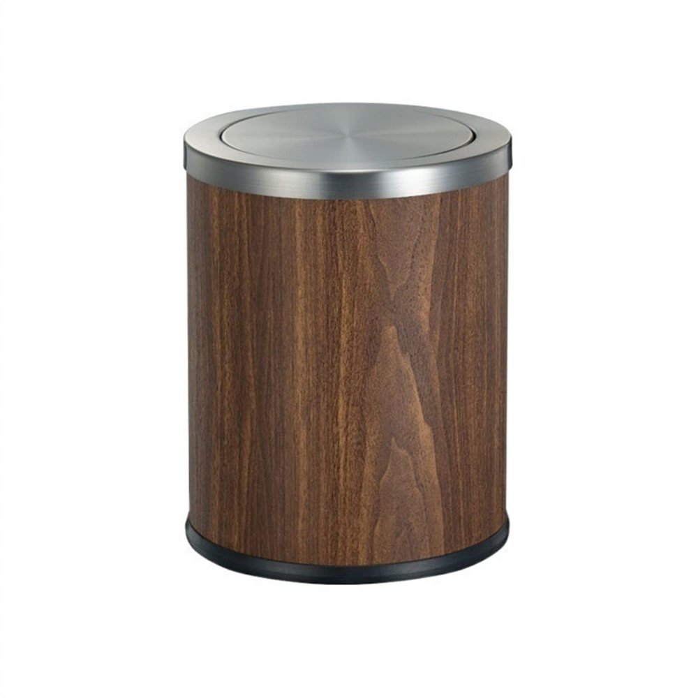 BONAD Kitchen Garbage Can 10L/12L Thickened Stainless Steel Trash Can Household Round with Lid Trash Can Living Room Bedroom Toilet Large-Capacity Trash Can Wastebasket (Size : 10L)