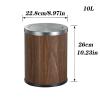 BONAD Kitchen Garbage Can 10L/12L Thickened Stainless Steel Trash Can Household Round with Lid Trash Can Living Room Bedroom Toilet Large-Capacity Trash Can Wastebasket (Size : 10L) view 2