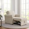 3-in-1 Sofa Bed Chair, Convertible Sleeper Chair Bed,Adjust Backrest Into a Sofa,Lounger Chair,Single Bed,Modern Chair Bed Sleeper for Adults (Beige) view 1