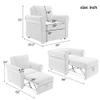 3-in-1 Sofa Bed Chair, Convertible Sleeper Chair Bed,Adjust Backrest Into a Sofa,Lounger Chair,Single Bed,Modern Chair Bed Sleeper for Adults (Beige) view 2