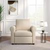 3-in-1 Sofa Bed Chair, Convertible Sleeper Chair Bed,Adjust Backrest Into a Sofa,Lounger Chair,Single Bed,Modern Chair Bed Sleeper for Adults (Beige) view 4