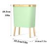 BONAD Kitchen Garbage Can 15L Trash Can Luxury Golden High-Foot Trash Can Bathroom Kitchen Large Capacity Home Garbage Bin,Green Wastebasket view 2