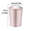 BONAD Kitchen Garbage Can 10L Light Luxury Shake Lid Plastic Trash Can with Garbage Bag Storage Box Modern Fashion Trash Can for Kitchen Bathroom Wastebasket view 2