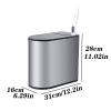 Kitchen Garbage Can Intelligent Induction Trash Can Automatic Household Toilet Toilet with Lid Narrow Paper Basket Sandwich Trash Can Wastebasket view 2