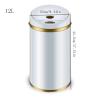 BONAD Kitchen Garbage Can 6L/8L/12L Intelligent Induction Electric Trash Can with Cover and Inner and Outer Double Buckets Trash Can Wastebasket (Color : Gold, Size : 12l) view 2