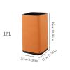 Kitchen Garbage Can Stainless Steel Trash Can Household Double-Deck Bin Without Lid Bedroom Toilet Office Waste Paper Basket Wastebasket (Color : Orange, Size : 15l) view 2