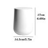 BONAD Kitchen Garbage Can Push Trash Can Bathroom Kitchen Living Room Bedroom Trash Can with Lid Round Trash Can, White Wastebasket view 2