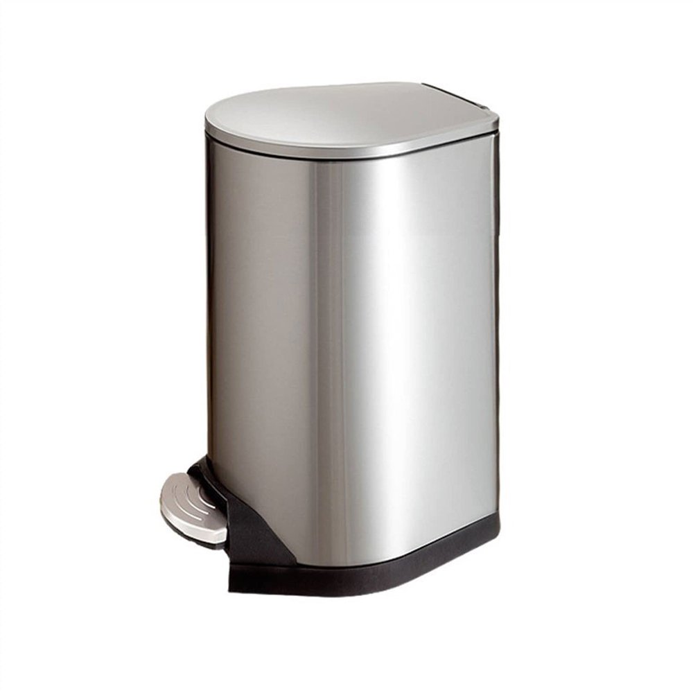 Kitchen Garbage Can 7L/12L/30L Large Capacity Stainless Steel Trash Can Foot-Operated Trash Storage Bucket Kitchen Garbage Can Wastebasket (Size : 30L)