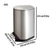 Kitchen Garbage Can 7L/12L/30L Large Capacity Stainless Steel Trash Can Foot-Operated Trash Storage Bucket Kitchen Garbage Can Wastebasket (Size : 30L) view 2