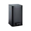 Kitchen Garbage Can 10L Modern Stylish Stainless Steel Trash Can with Lid Call That Toilet Feasible Kitchen Foot-Operated Garbage Can Large Capacity Wastebasket (Color : Black) view 1