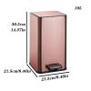 Kitchen Garbage Can 10L Modern Stylish Stainless Steel Trash Can with Lid Call That Toilet Feasible Kitchen Foot-Operated Garbage Can Large Capacity Wastebasket (Color : Black) view 2
